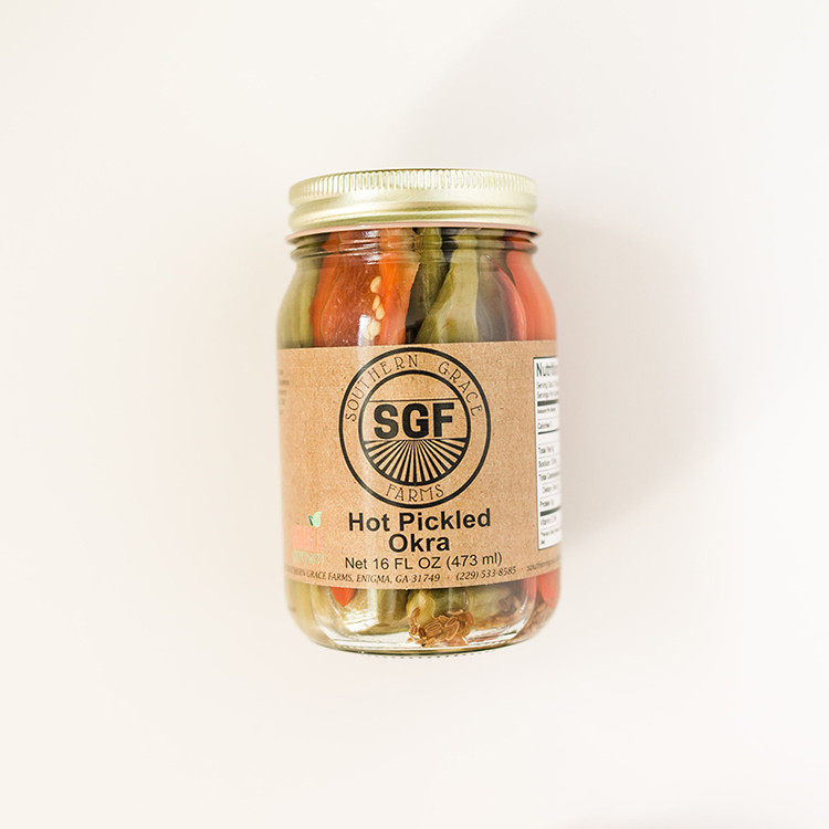 Hot Pickled Okra from Southern Grace Farms