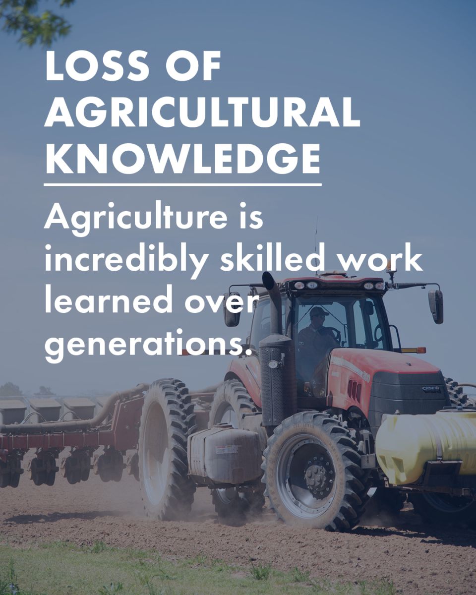 If family farms continue to shrink we could lose critical agriculture experience