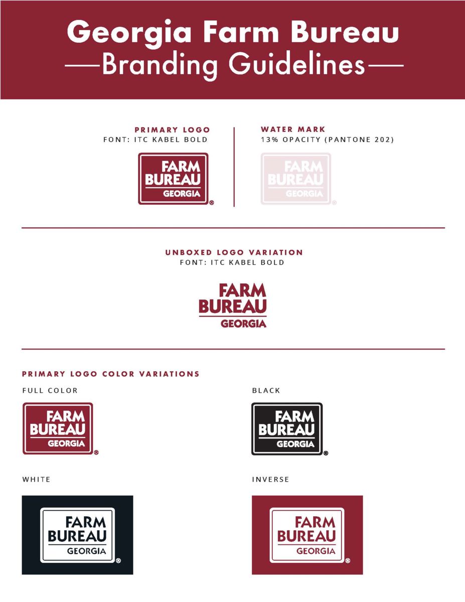 GFB Brand Guidelines Page 1