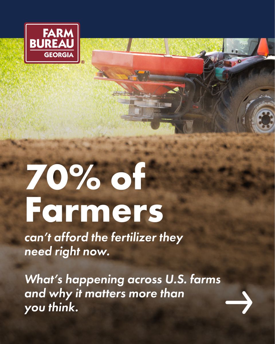 Educational carousel - 70% of farmers can't afford fertilizer they need right now