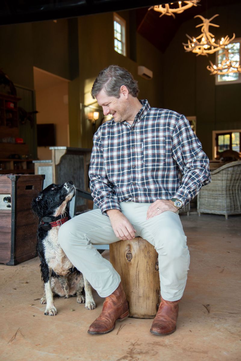 Clark Haddock and dog