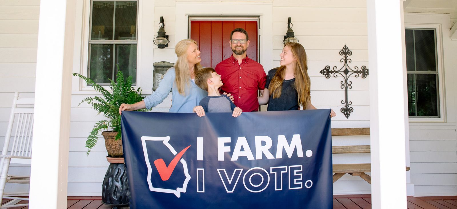 Farm Family on Front Porch