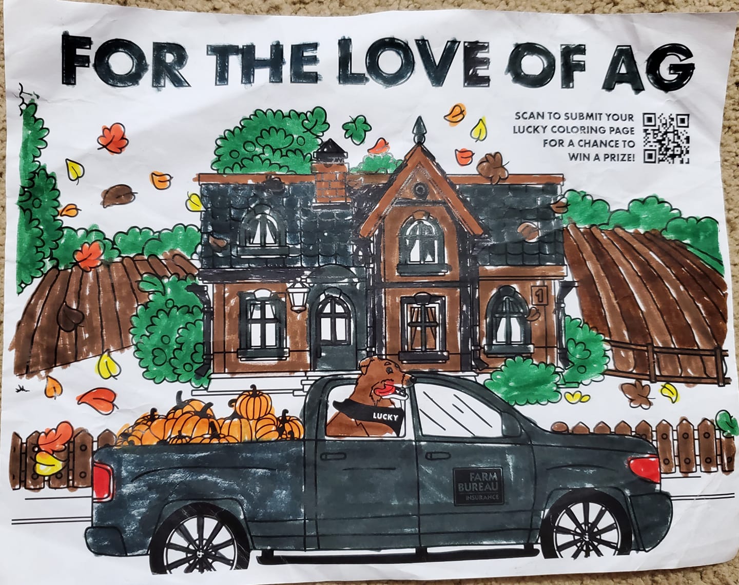 Lucky Coloring Page