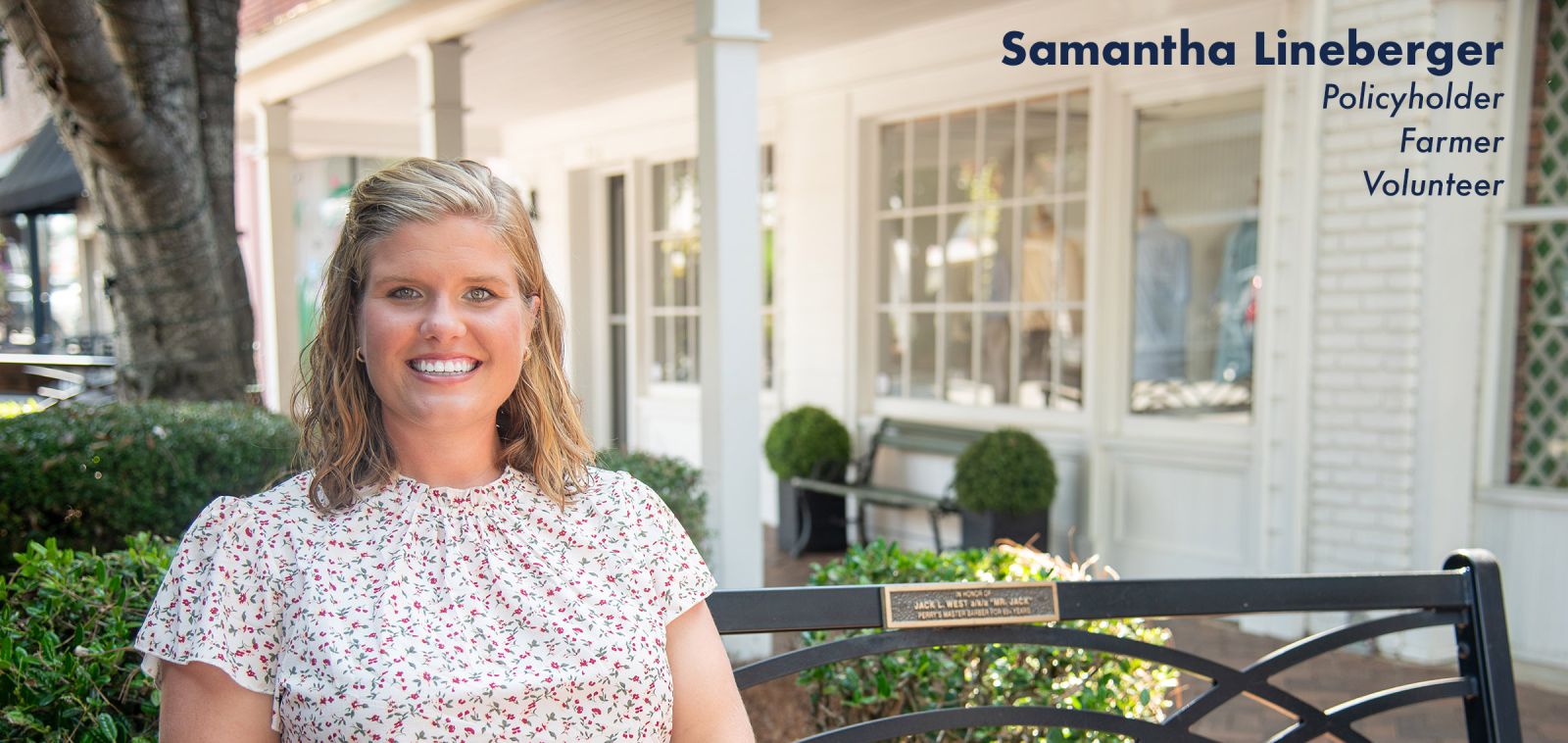 Samantha Lineberger, volunteer, policyholder and farmer