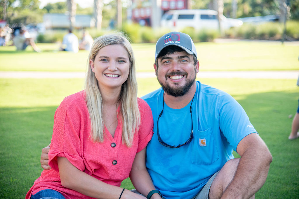 Couple at a picnic