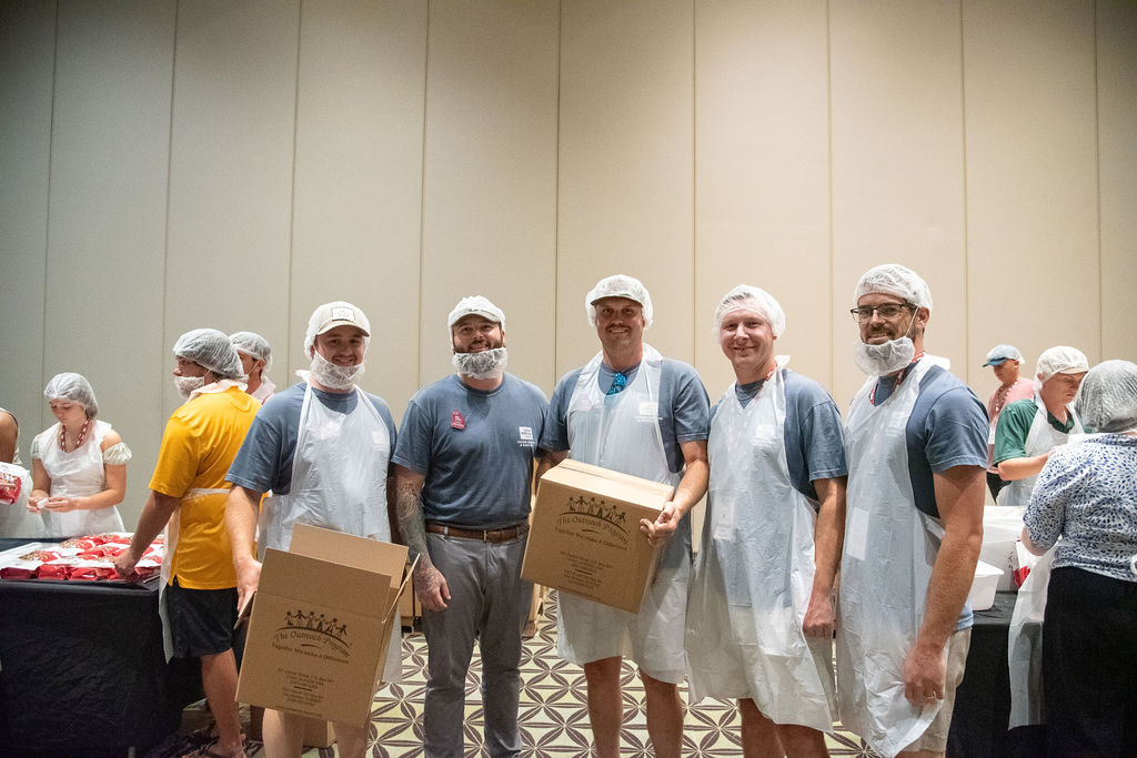Men in hairnets