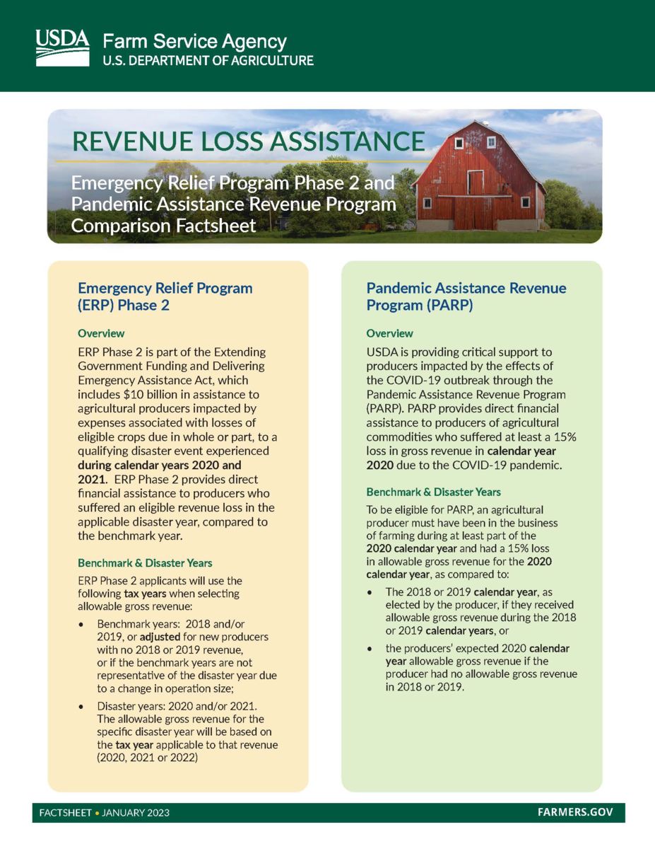 FSA Revenue Loss Assistance Page 1